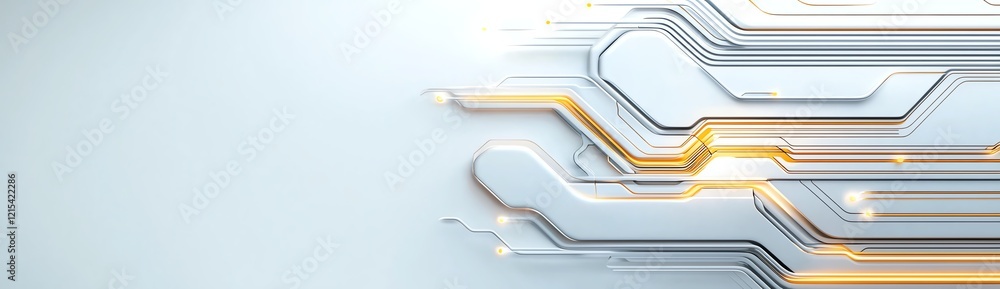 Futuristic technology background featuring abstract circuit patterns and glowing lines on a soft white background suitable for digital and tech designs. Futuristic technology background featuring abstract circuit patterns and glowing lines on a soft white background suitable for digital and tech designs.
