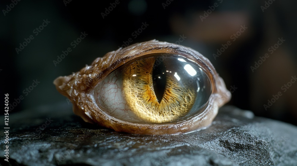 A dragon's eye, intense and detailed, captures imagination with its mystique and ancient allure, featured on a rocky surface. A dragon's eye, intense and detailed, captures imagination with its mystique and ancient allure, featured on a rocky surface.