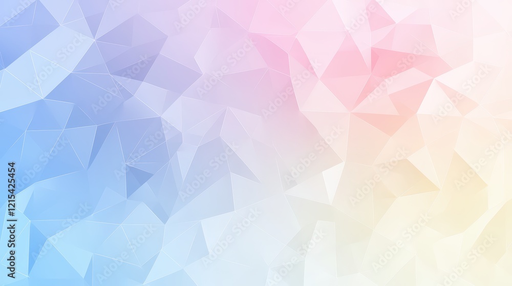 Abstract geometric polygonal pattern in pastel gradient colors