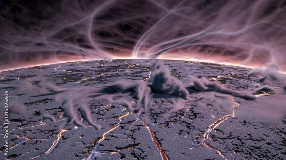 Fragmented Earth, Shattered Planet Pieces Floating in Cosmic Chaos ...