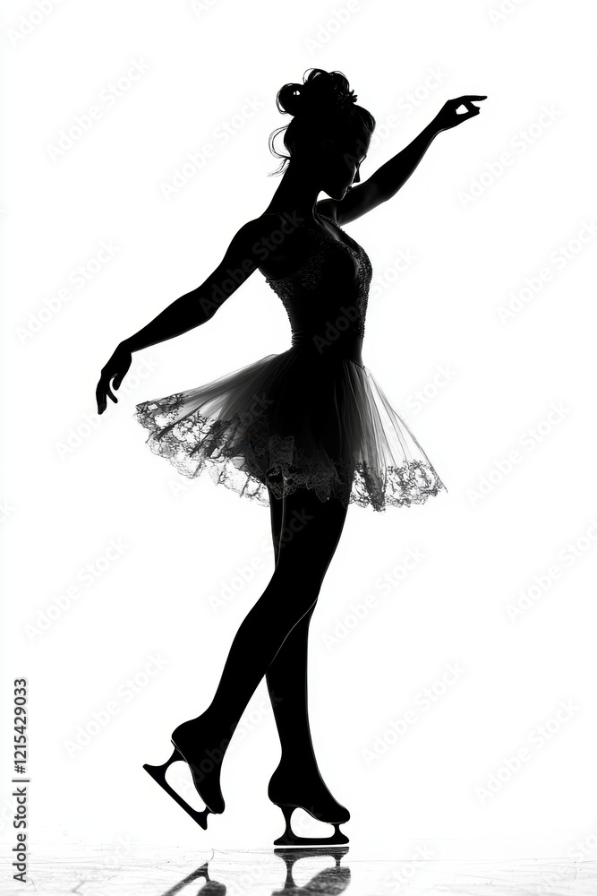 Beautiful female skating on ice surface. Beautiful female skating on ice surface.