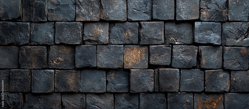 Dark Stone Wall Texture: A Seamless Pattern of Rough-Hewn Blocks Dark Stone Wall Texture: A Seamless Pattern of Rough-Hewn Blocks