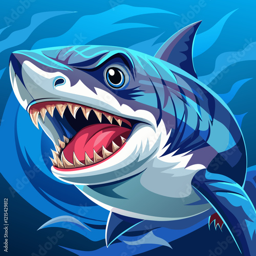 Great White Shark: A large predatory fish, known for its sharp teeth, robust body, and apex predator status.