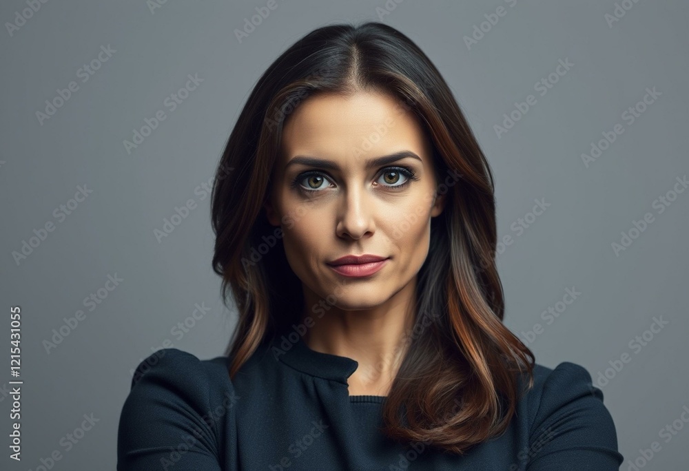 Portrait of a strong woman with a determined expression Portrait of a strong woman with a determined expression