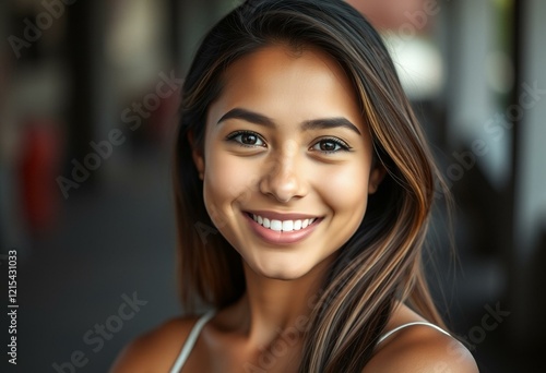Free Download Latin American woman with a warm and friendly smile - GFXLoad