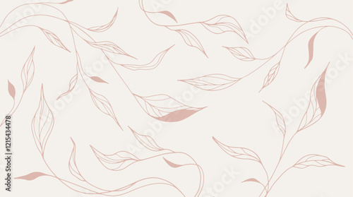 Beige background with refined thin branches	