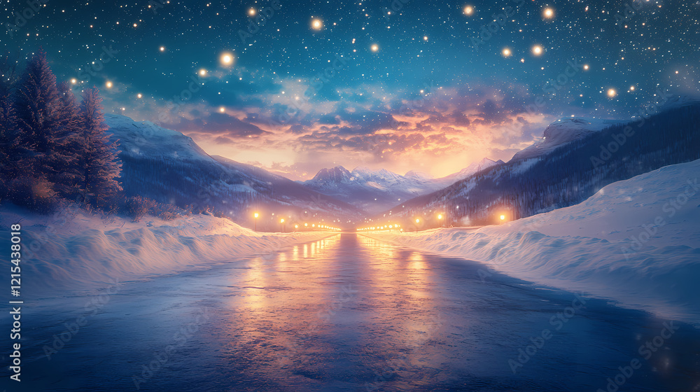 Fototapeta premium stunning ice road