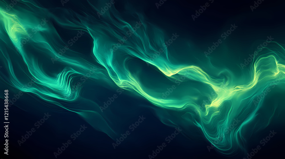Aurora borealis abstract grainy gradient landscape, dark background banner poster. Arctic Glow. Illustration Aurora borealis abstract grainy gradient landscape, dark background banner poster. Arctic Glow. Illustration
