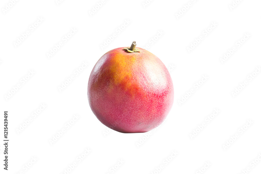 Ripe Red Mango Isolated on White Background,
