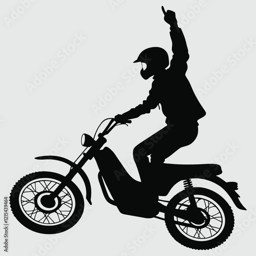 a person riding a scooter silhouette vectoa design art and illustration