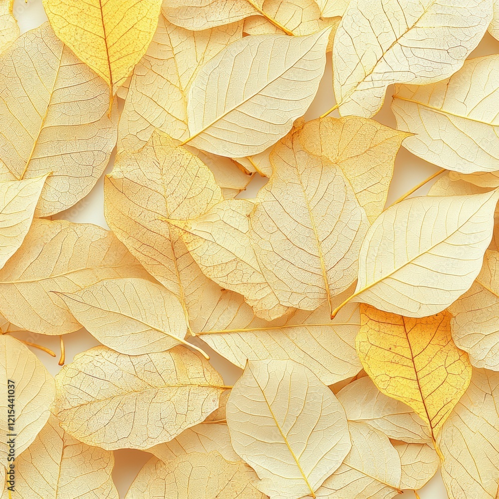 Close up of yellow leaves with a lot of detail Close up of yellow leaves with a lot of detail