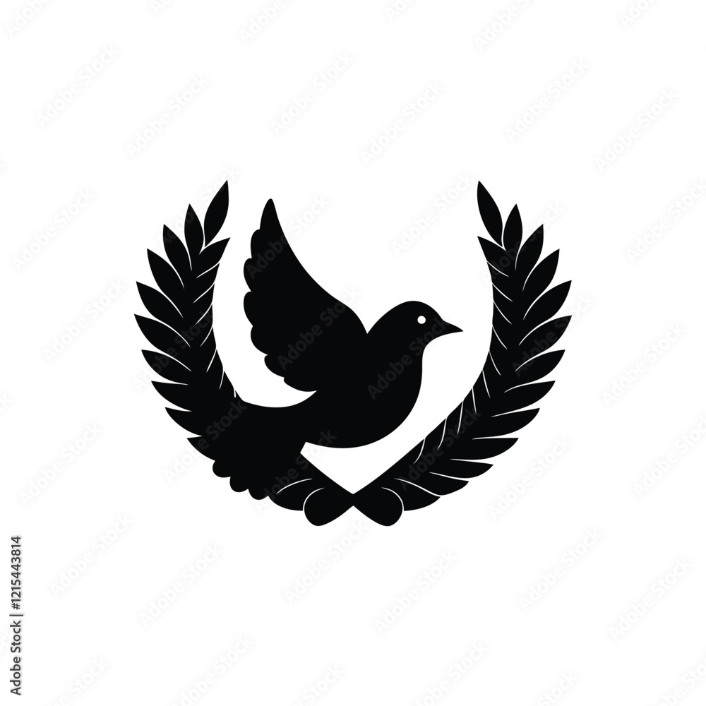 Obraz premium Bird silhouette vector illustration icon 