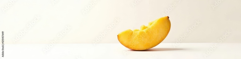 Plump and succulent ripe mango suspended in mid-air against a pure white background, juicy, fresh Plump and succulent ripe mango suspended in mid-air against a pure white background, juicy, fresh