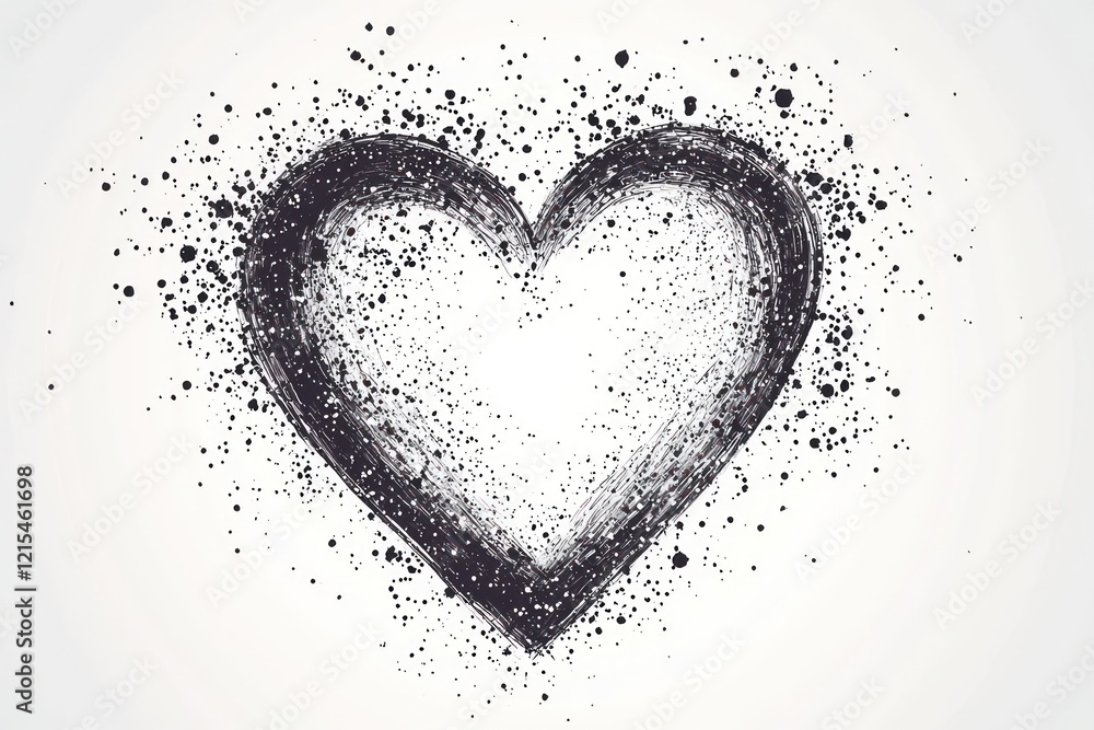 Hand-drawn simple heart surrounded by tiny dots or sparkles, lightly sketched, isolated on a transparent background. Hand-drawn simple heart surrounded by tiny dots or sparkles, lightly sketched, isolated on a transparent background.