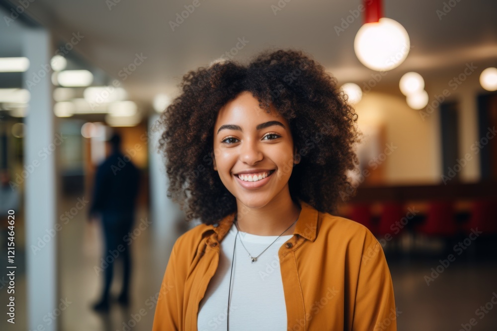 Smiling portrait of a African American female student Smiling portrait of a African American female student