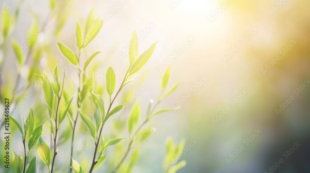 Delicate willow branches in fresh green, soft morning light, serene and minimalist Qingming Festival scene. Delicate willow branches in fresh green, soft morning light, serene and minimalist Qingming Festival scene.