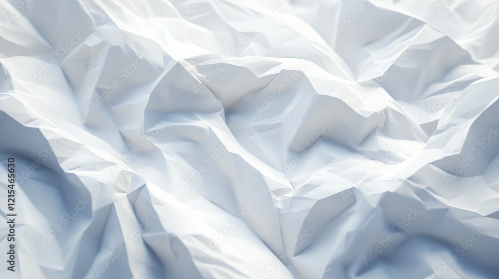 Obraz premium Abstract white crumpled paper texture