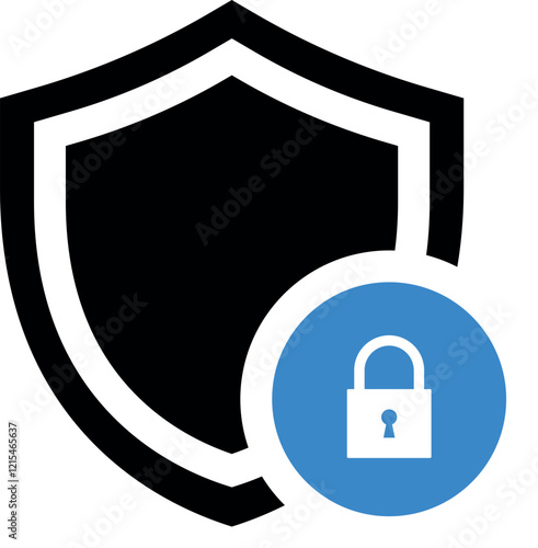 Shield icon or security shield protection icon with lock symbol privacy icon , secure private security icons - padlock icon button - Keyhole icon, Door key hole butto