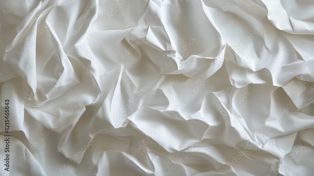 Soft, Draped White Fabric Texture Soft, Draped White Fabric Texture