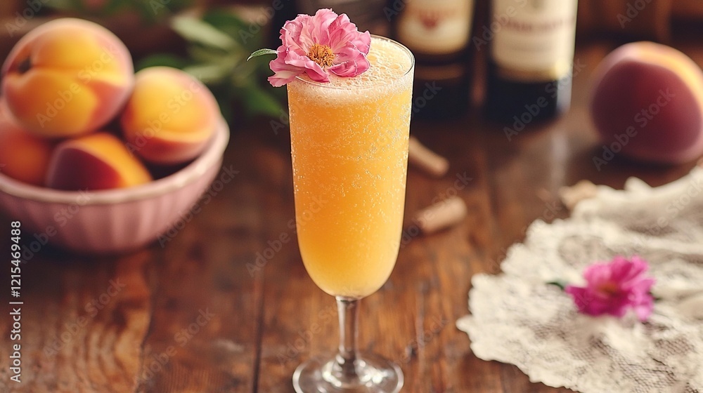 bellini with delicate accents italian cocktail bellini with delicate accents italian cocktail