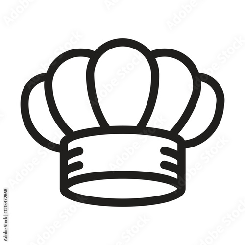 Chef's hat icon. Editable line icon. Vector illustration