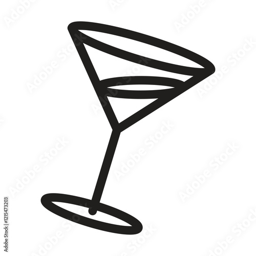 Cocktail icon. Editable line icon. Vector illustration