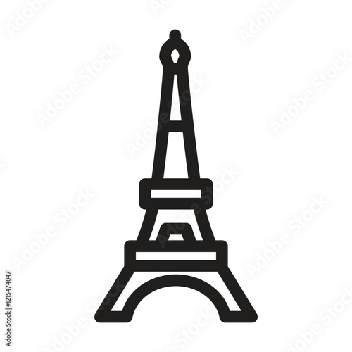 Eiffel Tower icon. Editable line icon. Vector illustration