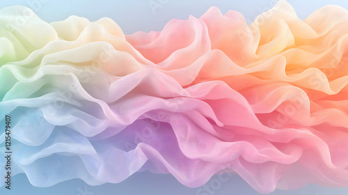 Vibrant and floral pastel smoke, desktop background, project presentation, 