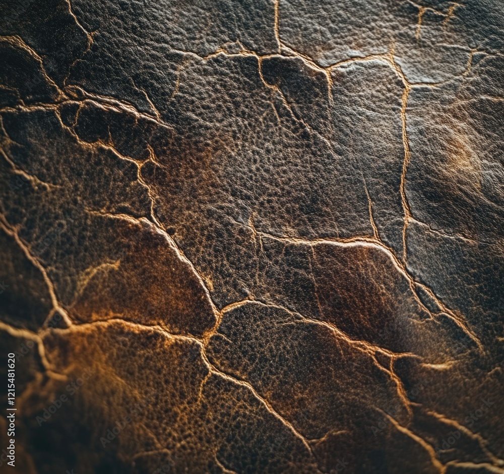 Aged Leather with Cracks and Veins Aged Leather with Cracks and Veins