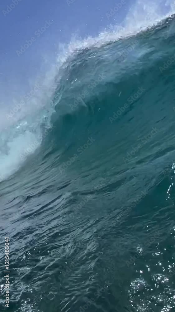 Video of powerful wave in the Indian Ocean. Vertical video Video of powerful wave in the Indian Ocean. Vertical video
