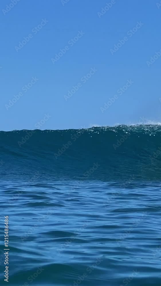 Video of powerful wave in the Indian Ocean. Vertical video Video of powerful wave in the Indian Ocean. Vertical video