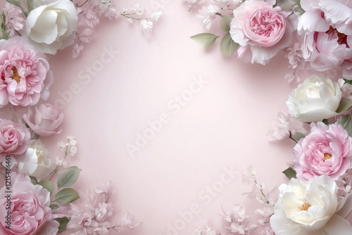 Wallpaper Mural Delicate Flower Border Background Torontodigital.ca