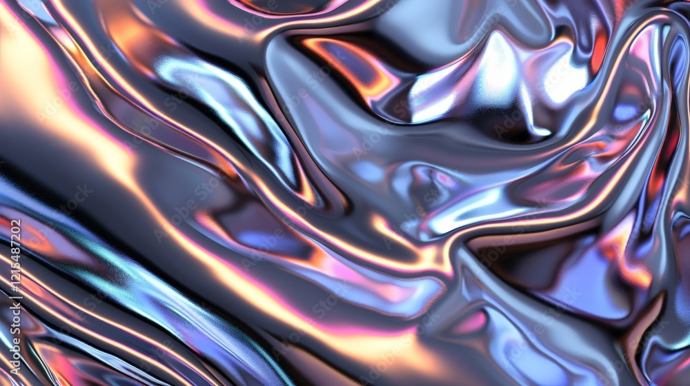 Obraz premium Iridescent Liquid Metal Abstract Background