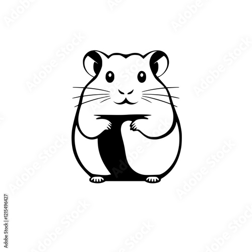 Adorable Hamster Illustration: Cute Rodent Cartoon Character Design