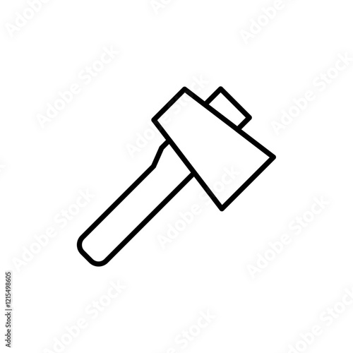 Axe icon Outline set in black and white color