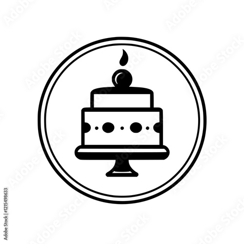 Cake Shop Logo: Elegant Cake Design, Bakery Icon, Sweet Treat Symbol