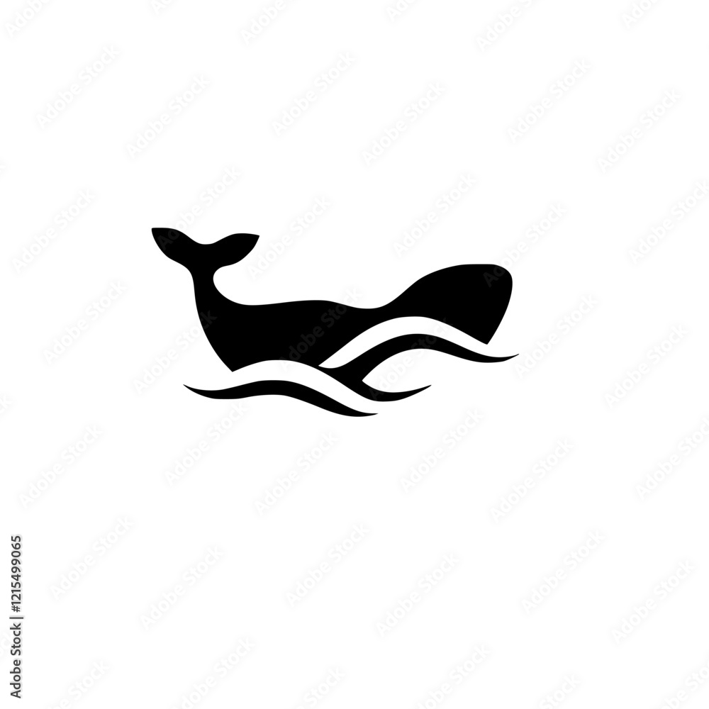 Whale in the Ocean: A Stunning Silhouette of a Whale Swimming in the Ocean Waves. Perfect for nature lovers and marine wildlife enthusiasts. Whale in the Ocean: A Stunning Silhouette of a Whale Swimming in the Ocean Waves. Perfect for nature lovers and marine wildlife enthusiasts.