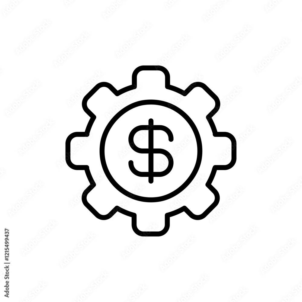 Business model icon Outline set in black and white color Business model icon Outline set in black and white color