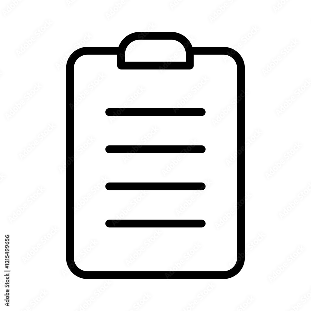 Clipboard check icon Outline set in black and white color Clipboard check icon Outline set in black and white color