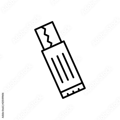 Chew gum icon Outline set in black and white color
