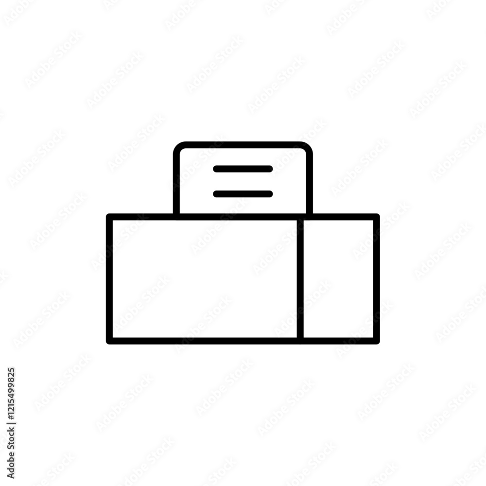 Complaint box icon Outline set in black and white color Complaint box icon Outline set in black and white color