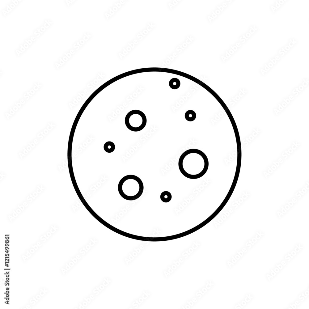 Cookie icon Outline set in black and white color Cookie icon Outline set in black and white color