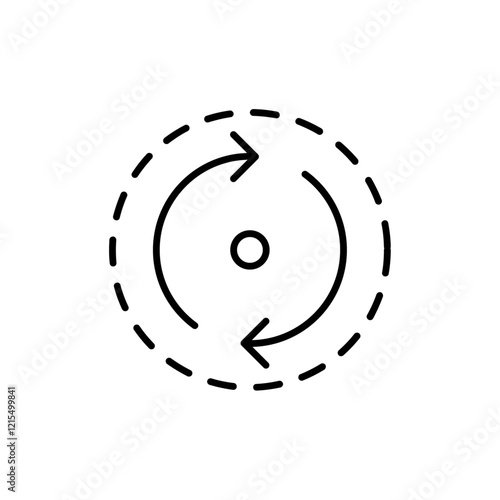 Consistency icon Outline set in black and white color