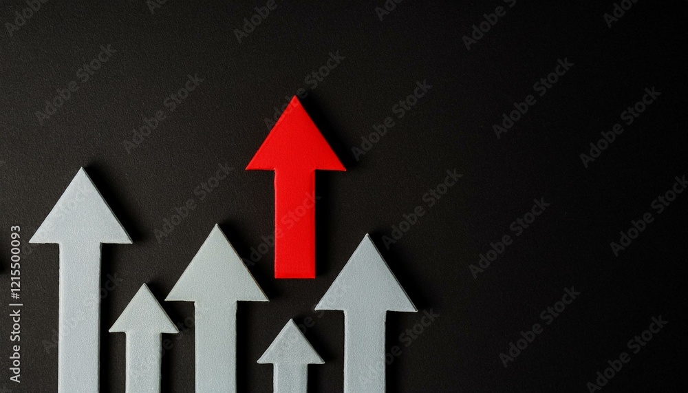 검은 배경 속에서 여러 개의 화살표들이 서로 다른 방향을 가리키고 있지만, 하나만 붉은 색으로 강조된 화살표 검은 배경 속에서 여러 개의 화살표들이 서로 다른 방향을 가리키고 있지만, 하나만 붉은 색으로 강조된 화살표