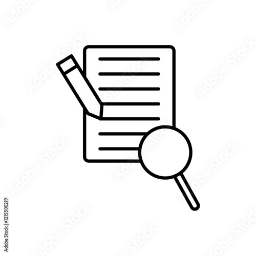 Define icon Outline set in black and white color