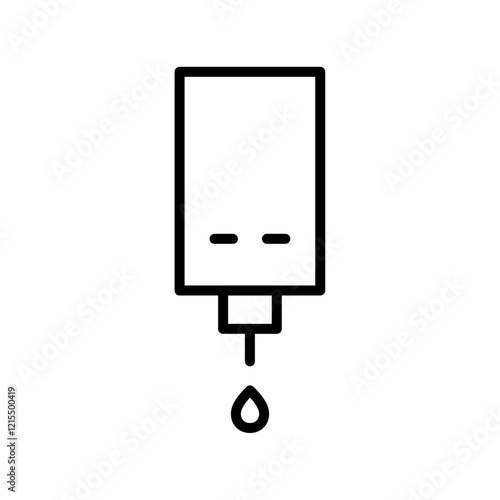 Electrical soap box icon Outline set in black and white color
