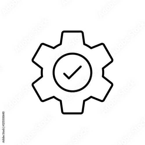 Execution icon Outline set in black and white color