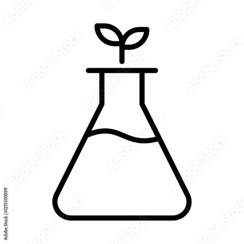 GMO icon Outline set in black and white color