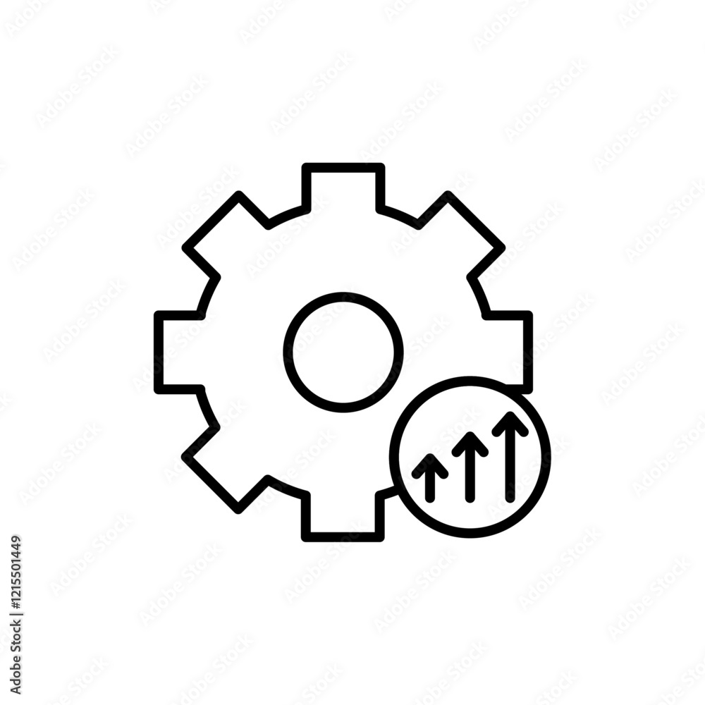 Improvement icon Outline set in black and white color Improvement icon Outline set in black and white color