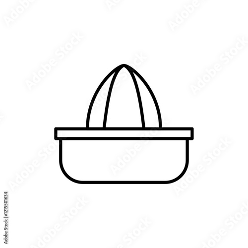 Juicer squeezer icon Outline set in black and white color